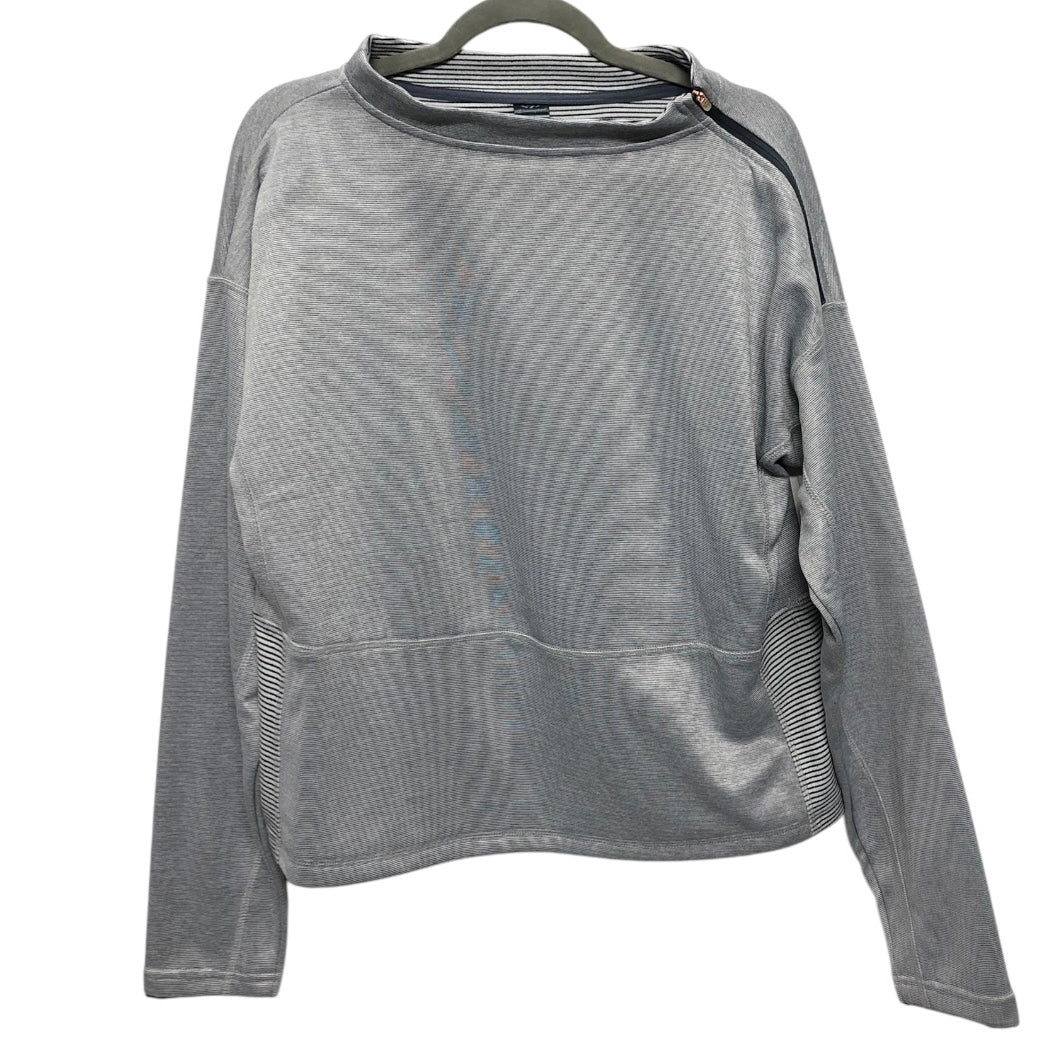 Athletic Top Ls Collar By Champion In Black & White, Size:L
