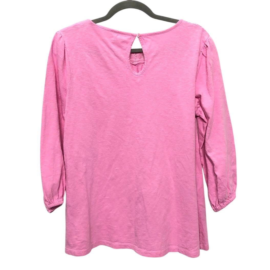 Top 3/4 Sleeve By Crown And Ivy In Pink, Size:M