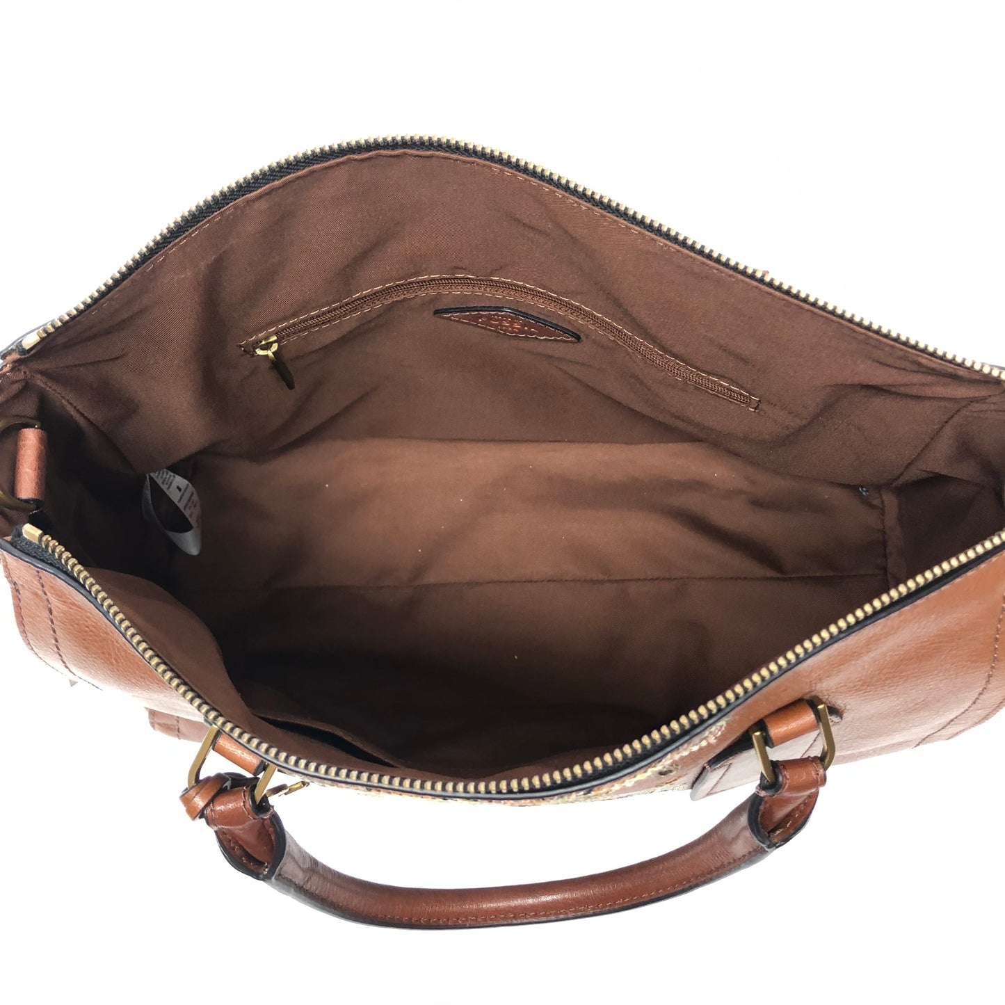 Crossbody Leather By Fossil, Size: Medium