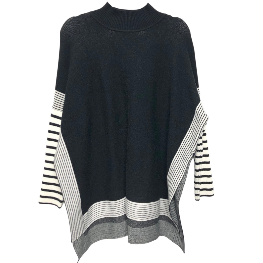 Sweater By Zenana Outfitters In Black & White, Size:Xs