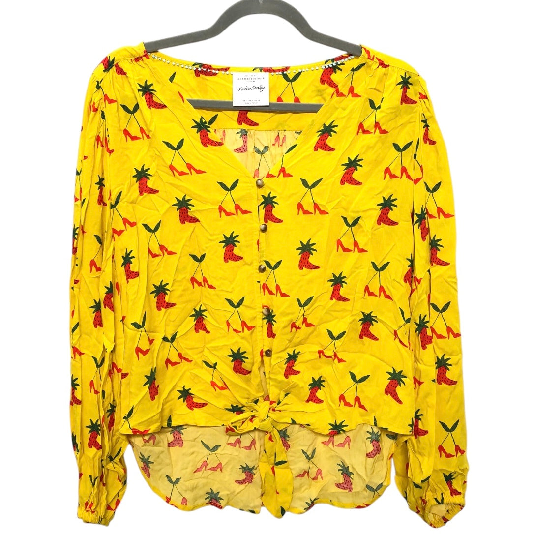 Top Ls By Anthropologie In Yellow, Size:2