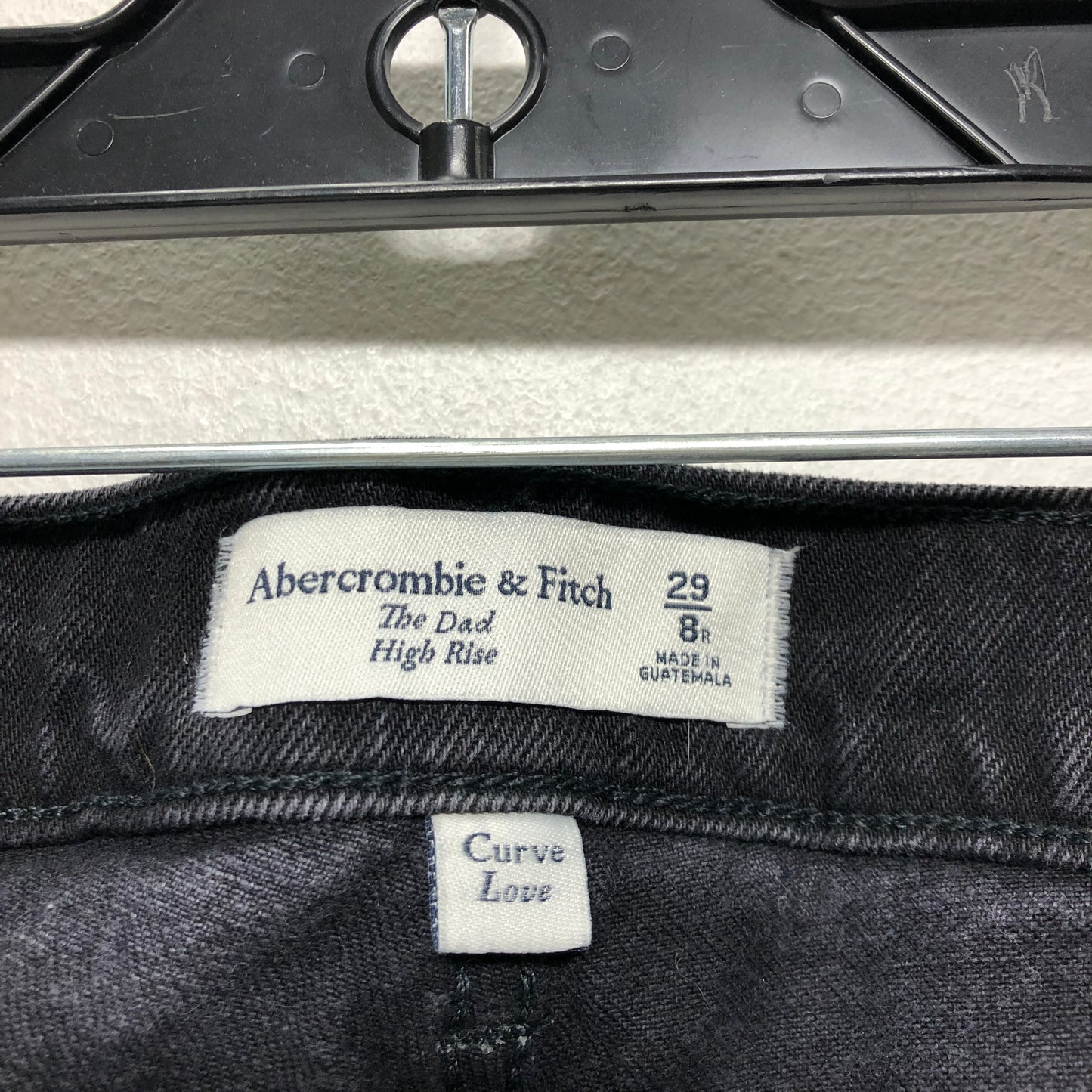 Jeans Boyfriend By Abercrombie And Fitch In Black Denim, Size:8