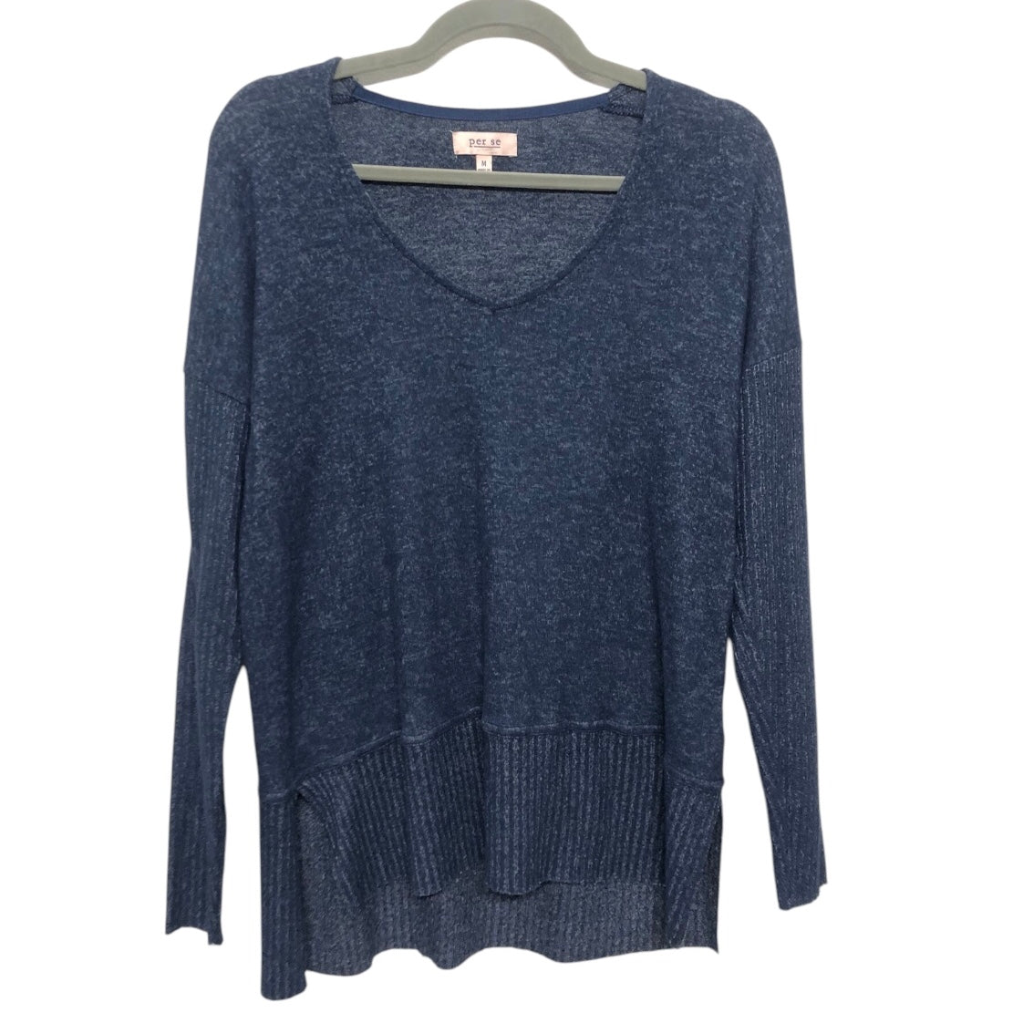 Sweater By Per Se In Blue, Size:M