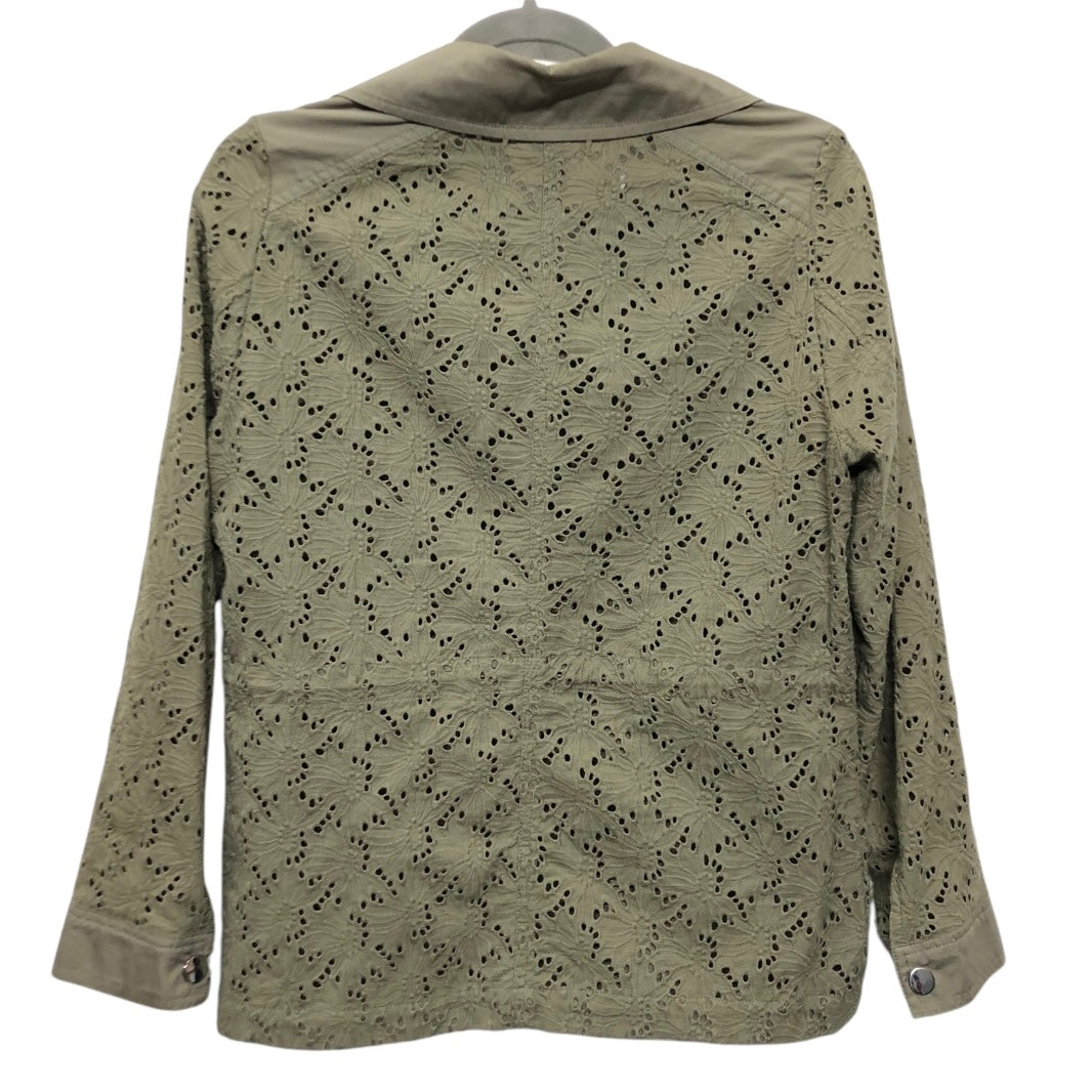 Jacket Utility By Chicos In Green, Size:S