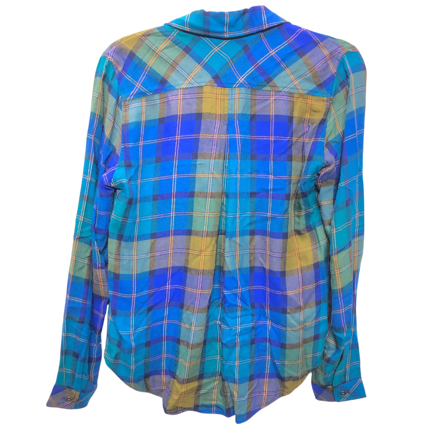 Top Ls By Cloth & Stone In Blue & Green, Size:Xs