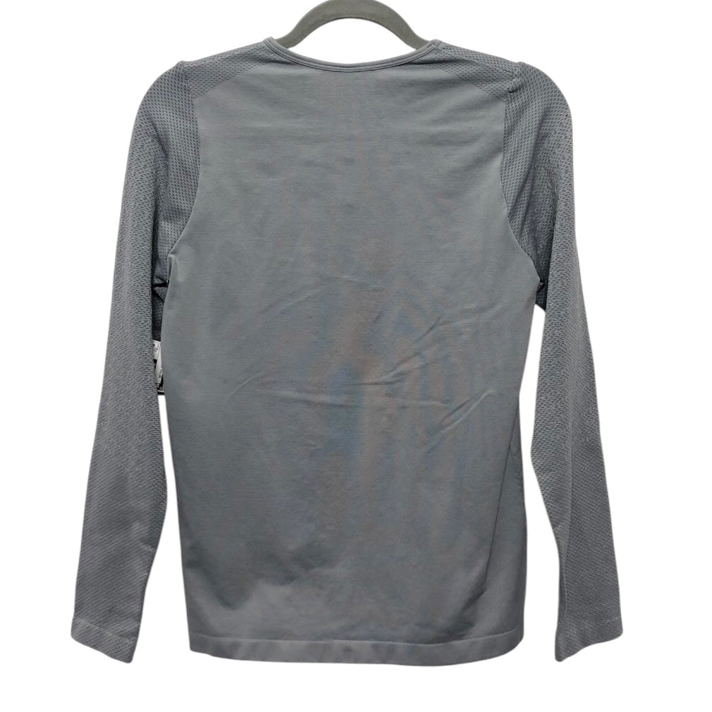 Athletic Top Ls Collar By Fabletics In Grey, Size:M