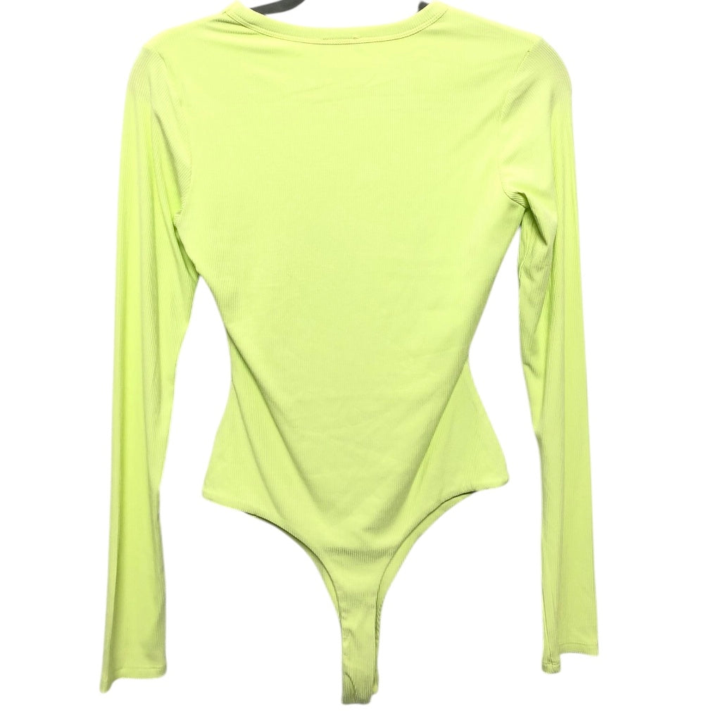 Bodysuit By Clothes Mentor In Chartreuse, Size:L