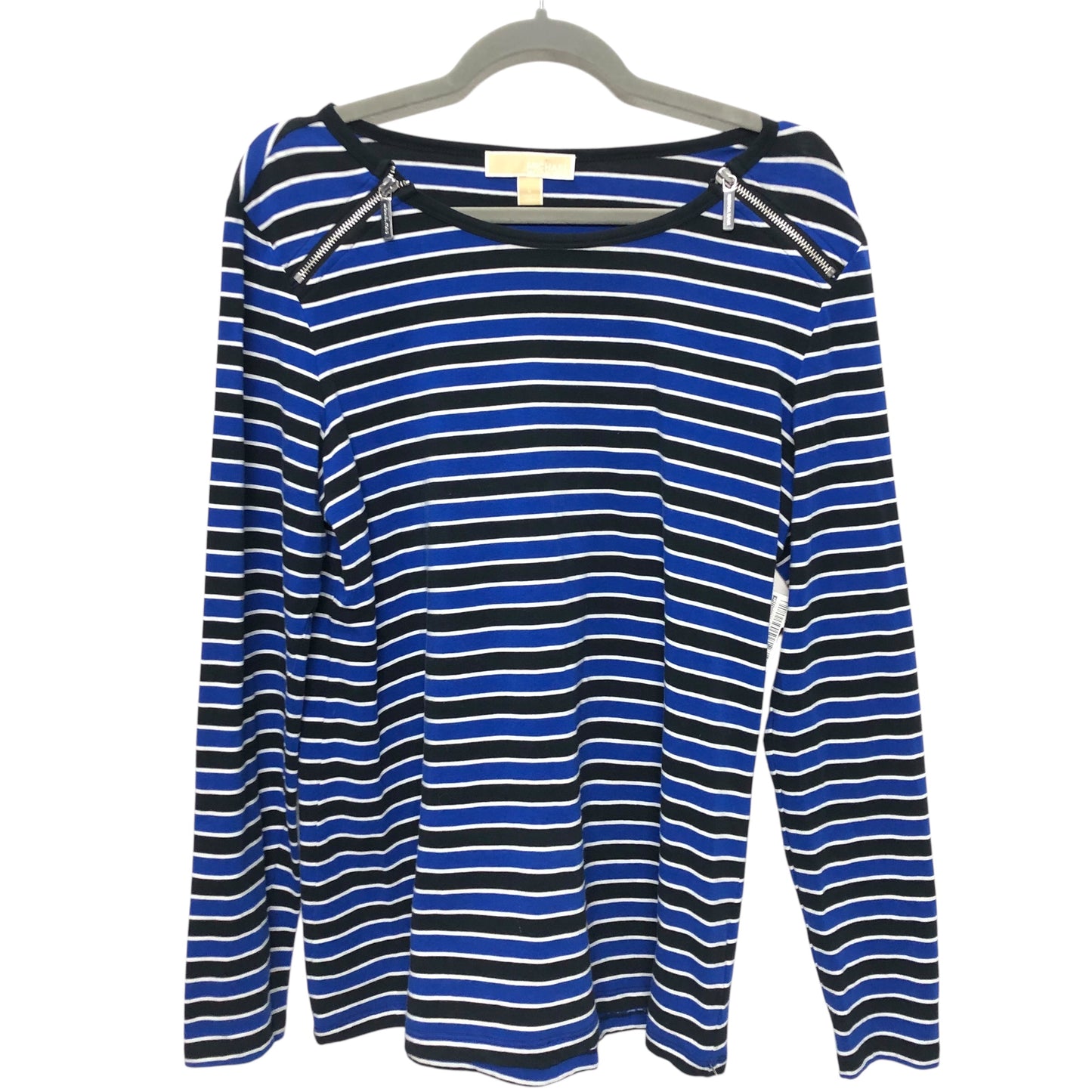 Top Ls By Michael By Michael Kors In Black & Blue, Size:L