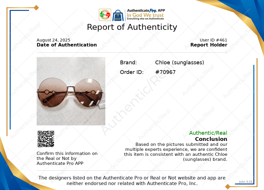 Sunglasses Luxury Designer By Chloe, Size: Large