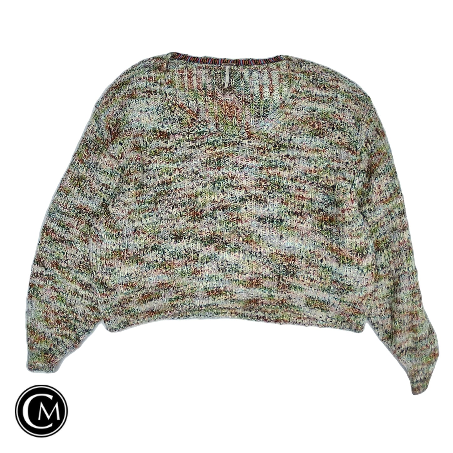 Sweater By Free People In Green & Pink, Size: Xs image 1