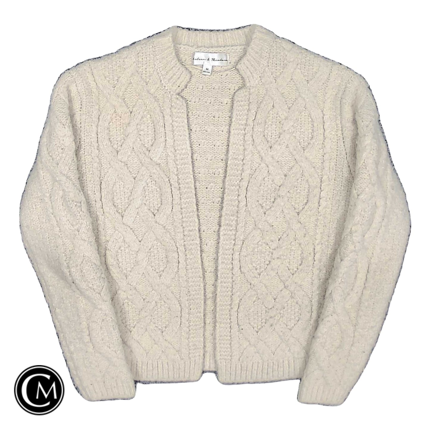 Sweater Cardigan By Chelsea And Theodore In Cream, Size: M image 1