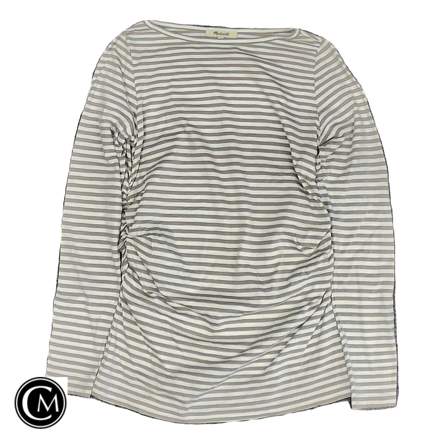 Top Ls Basic By Madewell In Cream & Tan, Size: Xs image 1