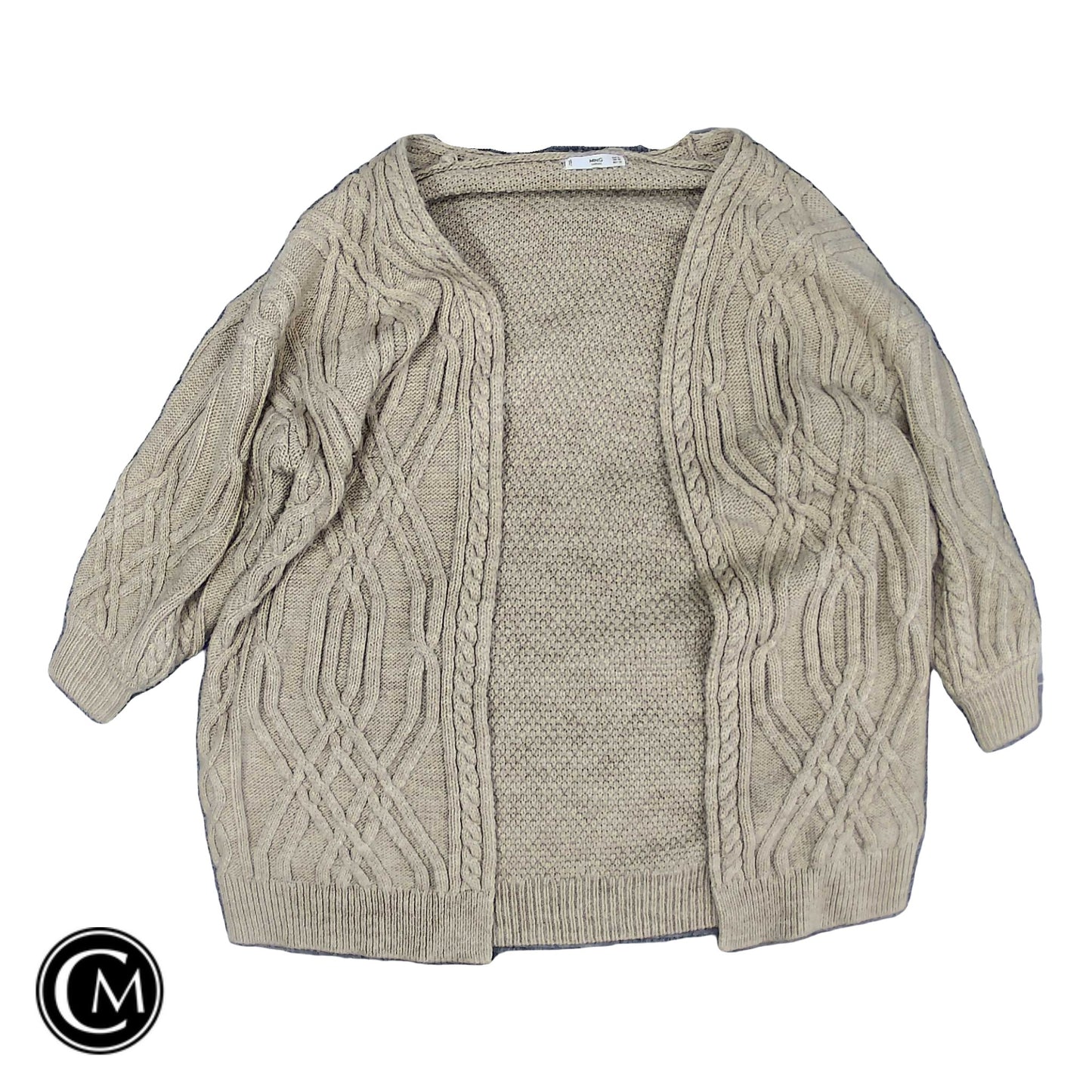 Sweater Cardigan By Mng In Tan, Size: Xs image 1