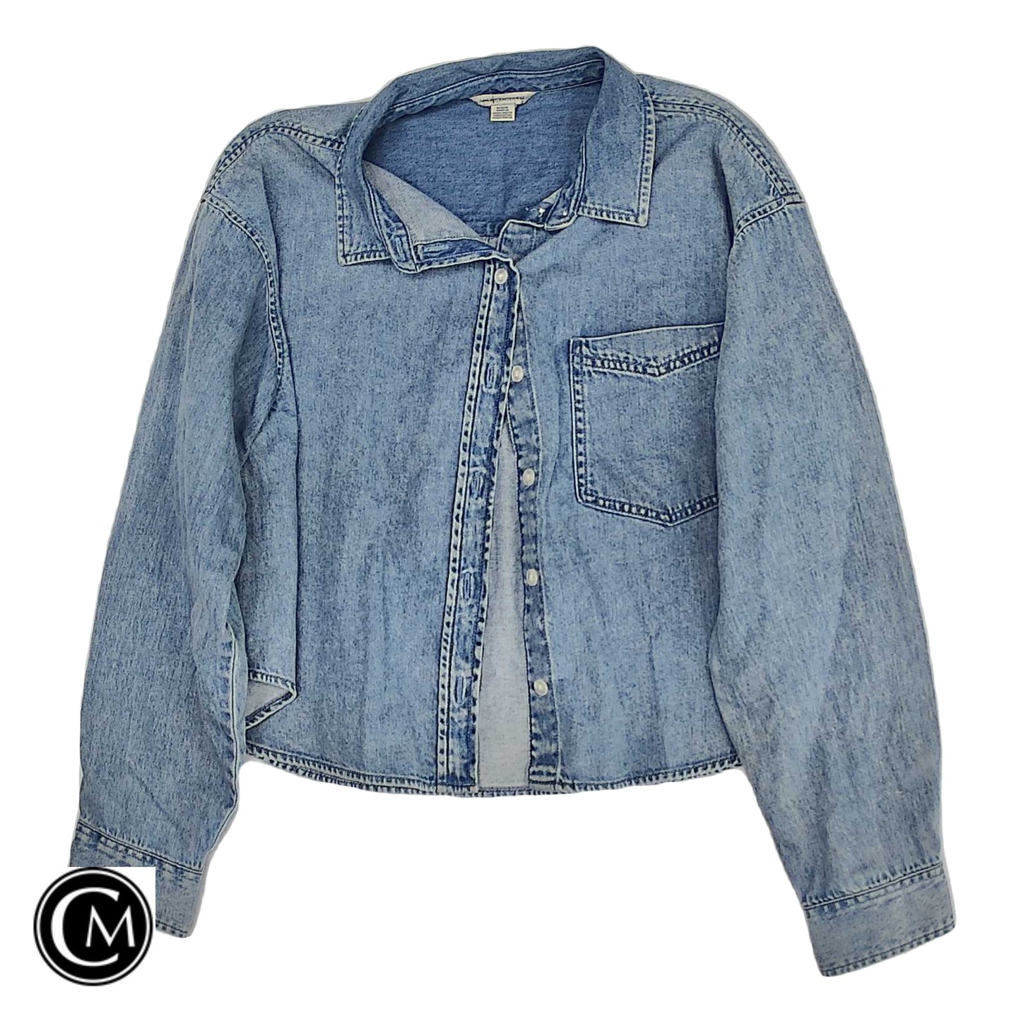 Top Ls By American Eagle In Blue Denim, Size: M image 1