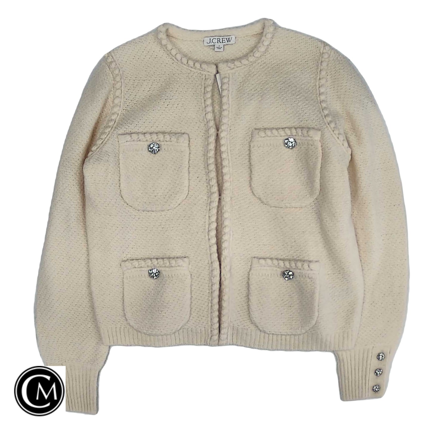 Sweater Cardigan By J. Crew In Cream, Size: S image 1