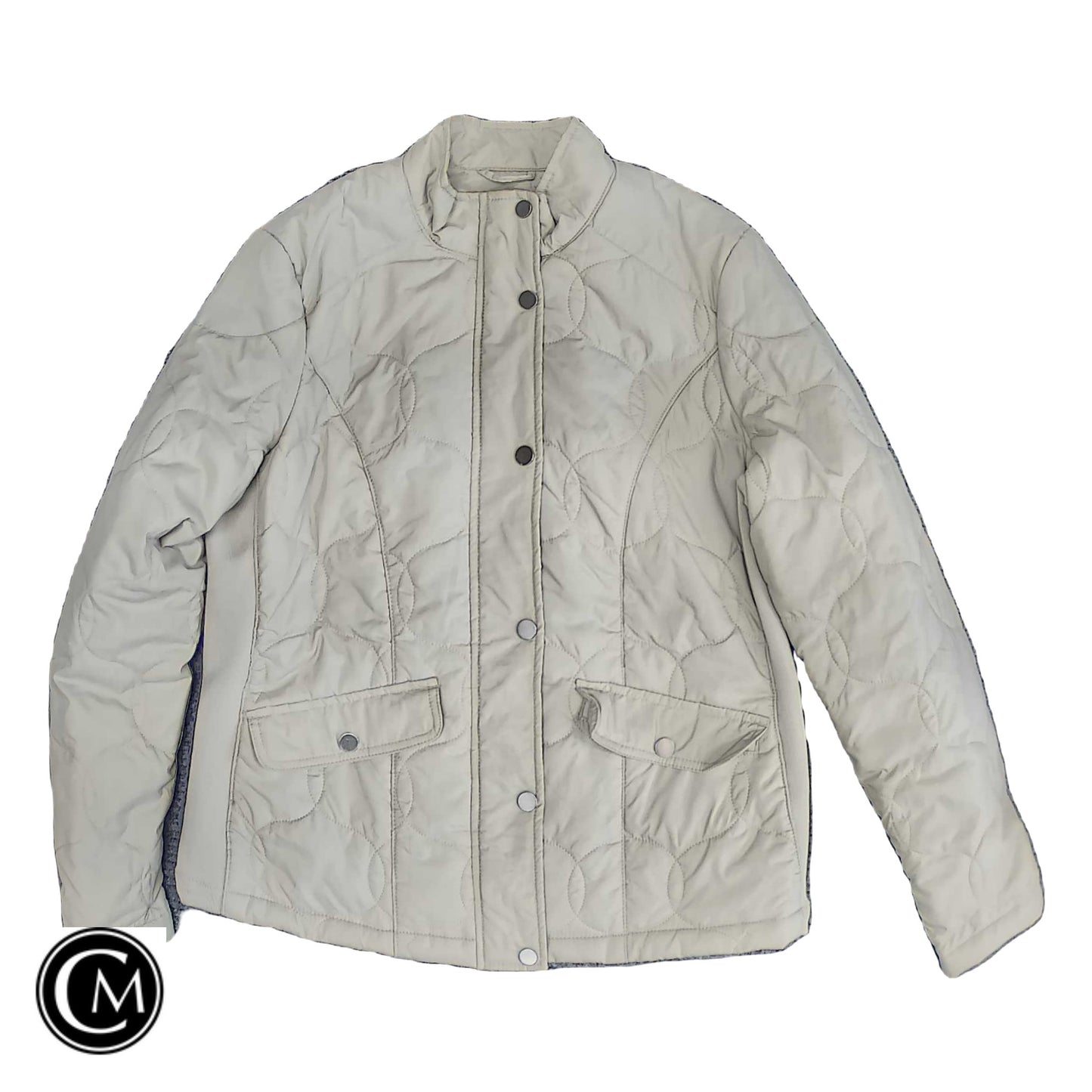 Jacket Puffer & Quilted By A New Day In Beige, Size: M image 1