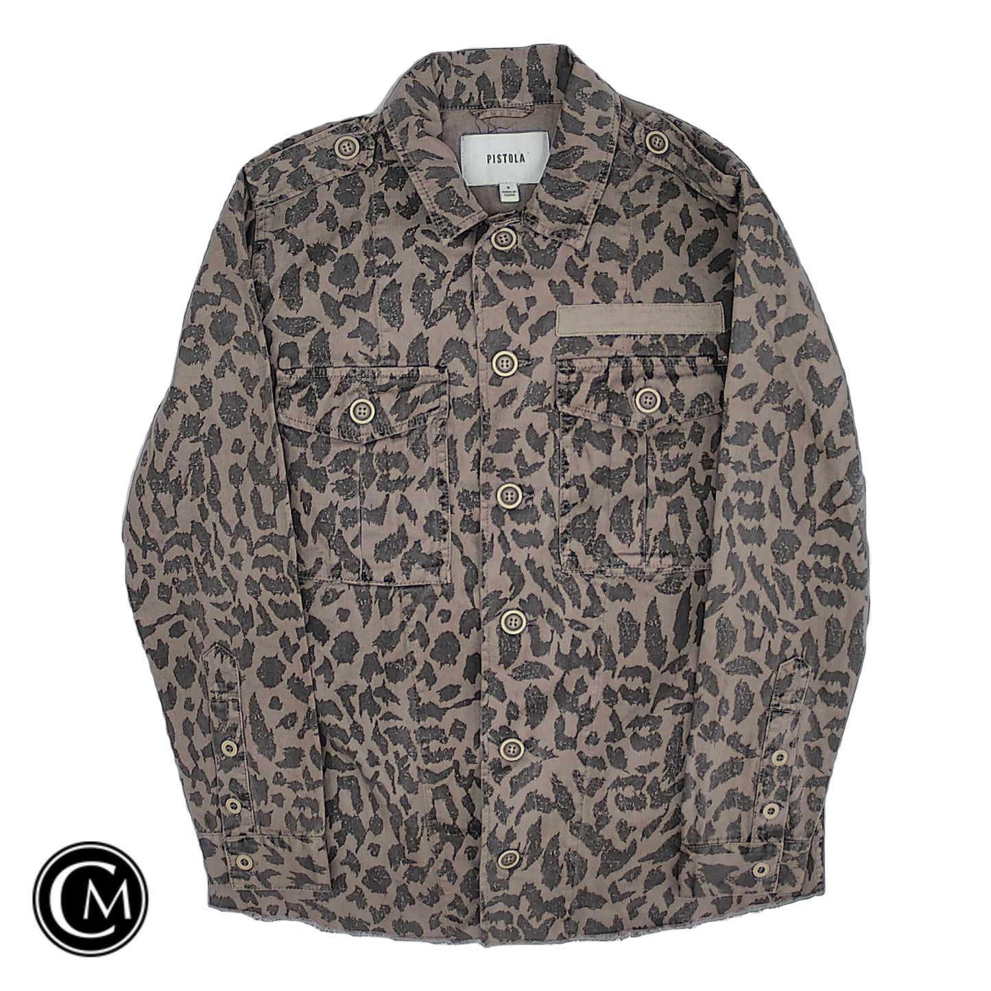 Jacket Shirt By Pistola In Brown, Size: S image 1