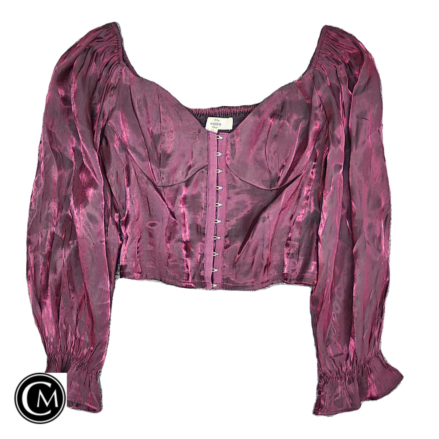 Blouse Ls By Entro In Purple, Size: M image 1