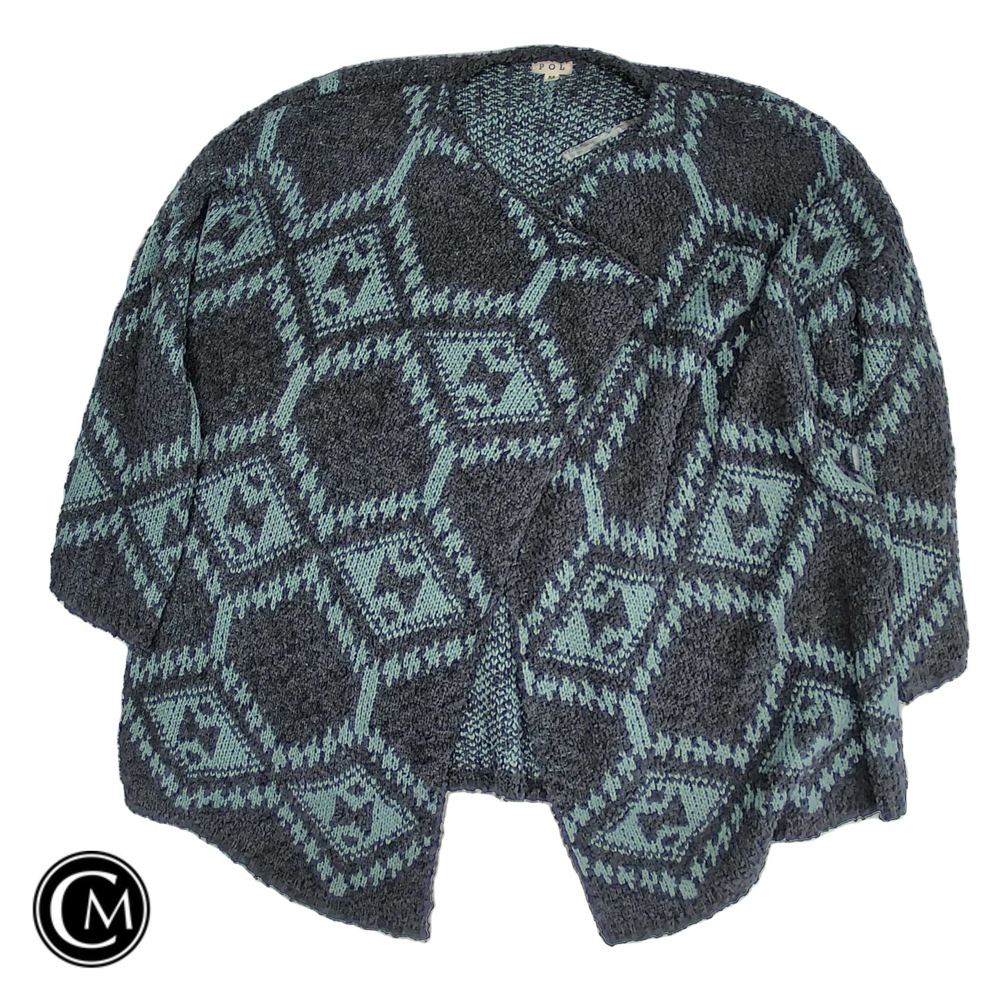 Cardigan By Pol In Green & Grey, Size: M image 1