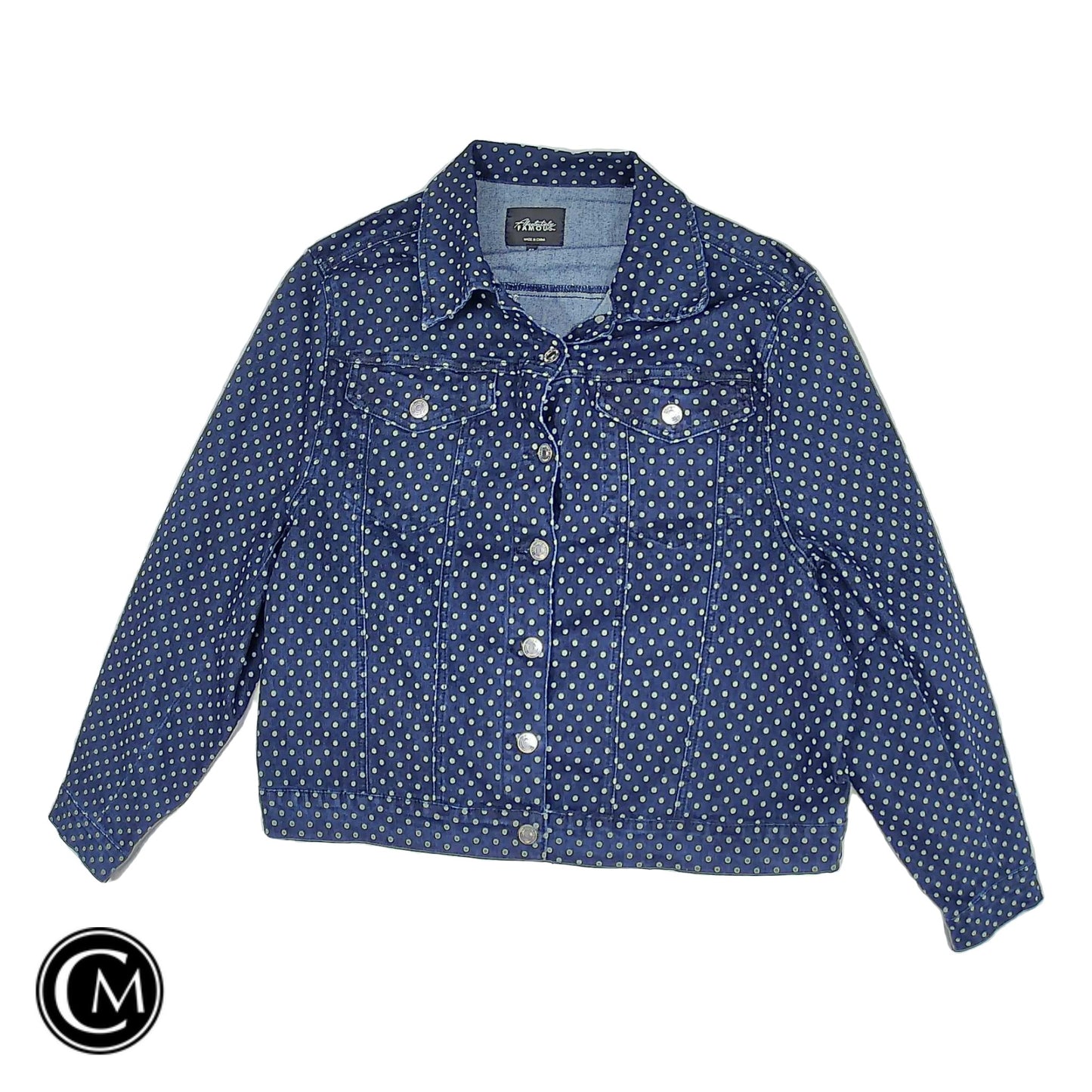 Jacket Denim By Absolutely Famous In Blue Denim, Size: 2x image 1