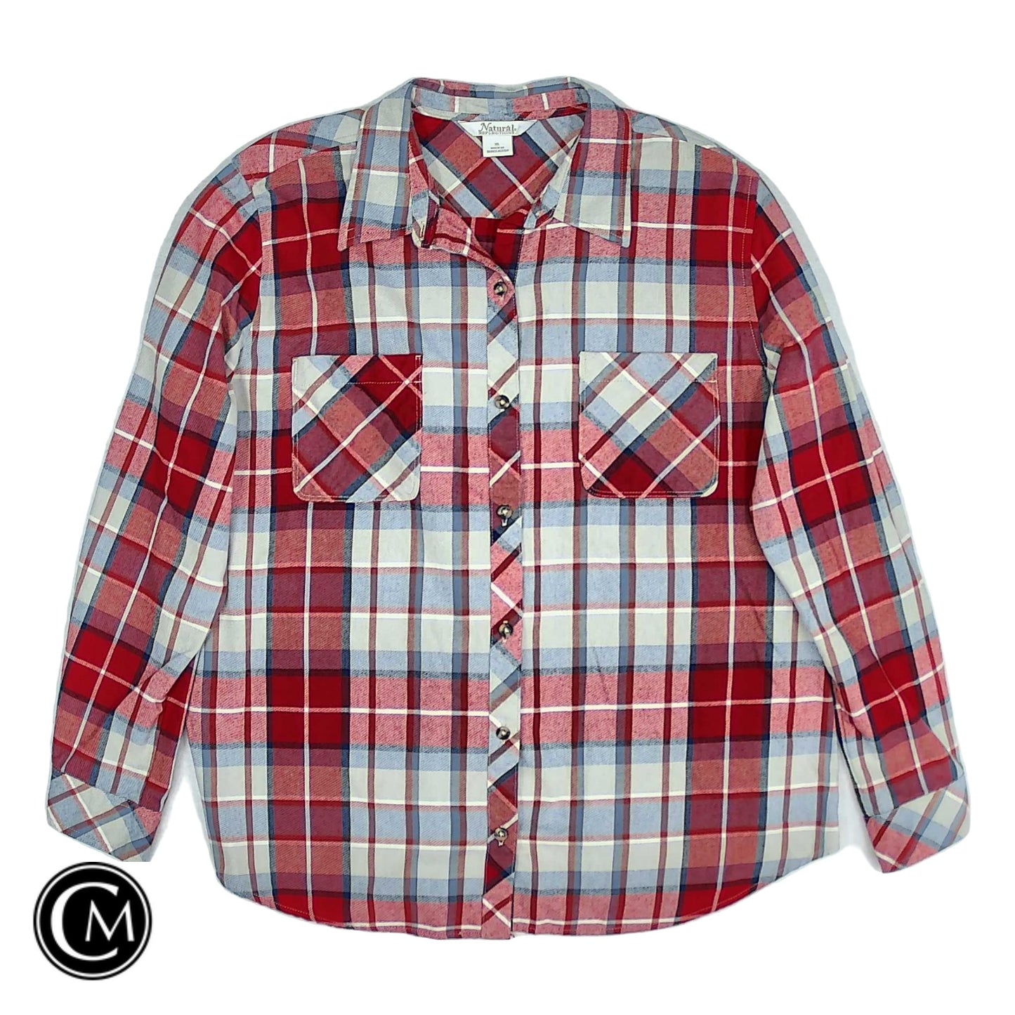 Top Ls By Natural Reflections In Blue & Red, Size: Xl image 1
