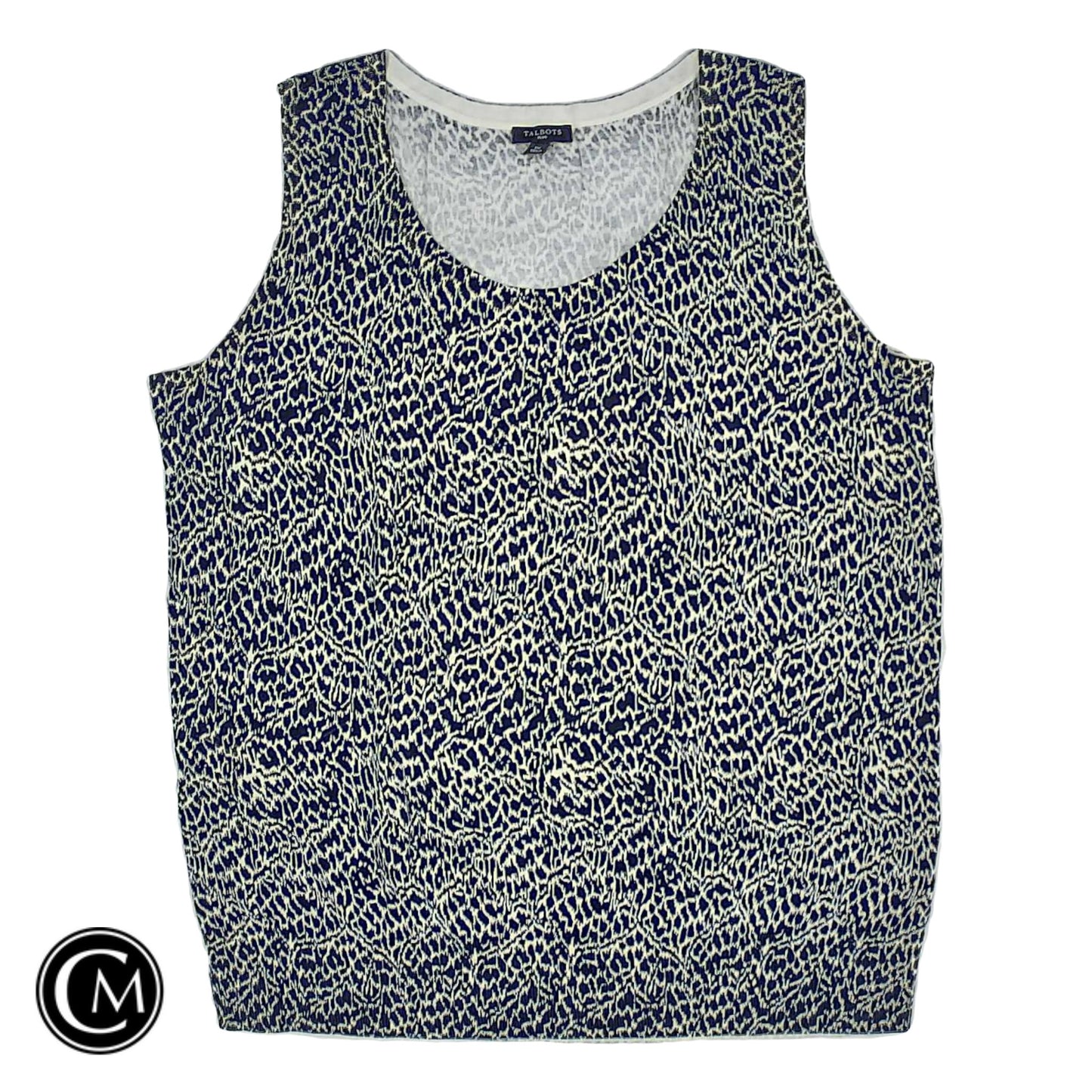 Top Sleeveless By Talbots In Black & White, Size: 1x image 1