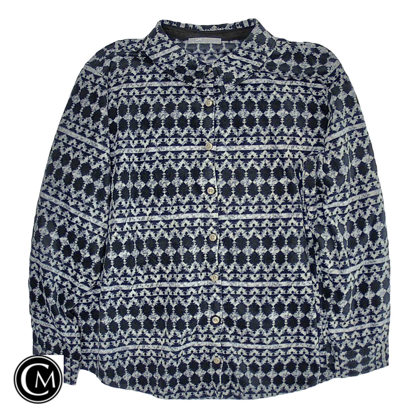 Jacket Shirt By Lee In Black & Grey, Size: 2x image 1