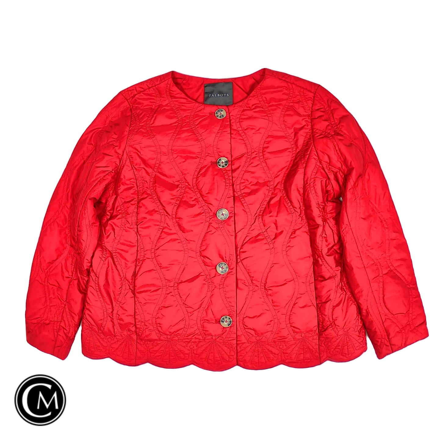 Jacket Puffer & Quilted By Talbots In Red, Size: Xl image 1