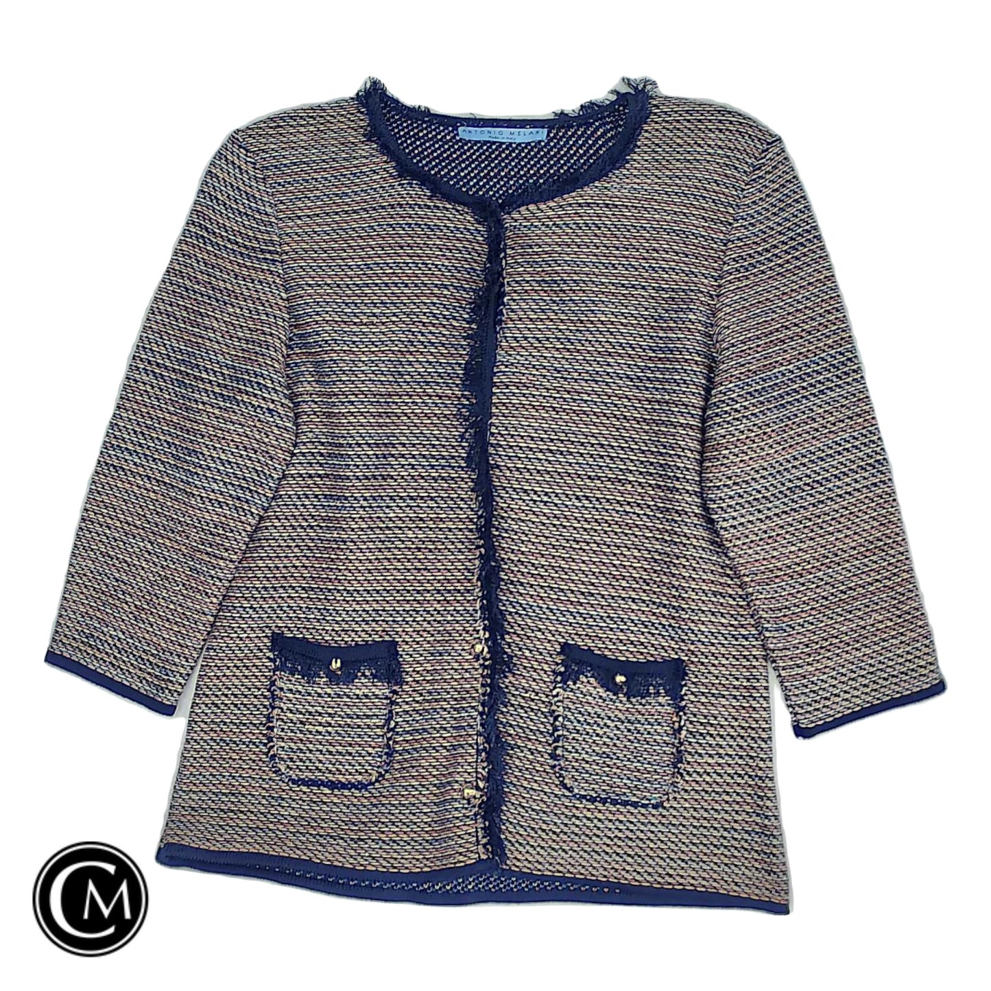 Cardigan By Antonio Melani In Blue & Pink, Size: S image 1
