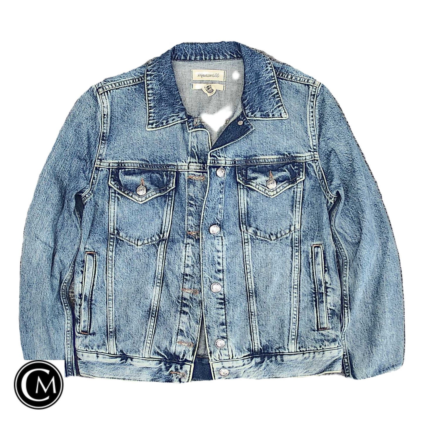 Jacket Denim By Madewell In Blue Denim, Size: S image 1