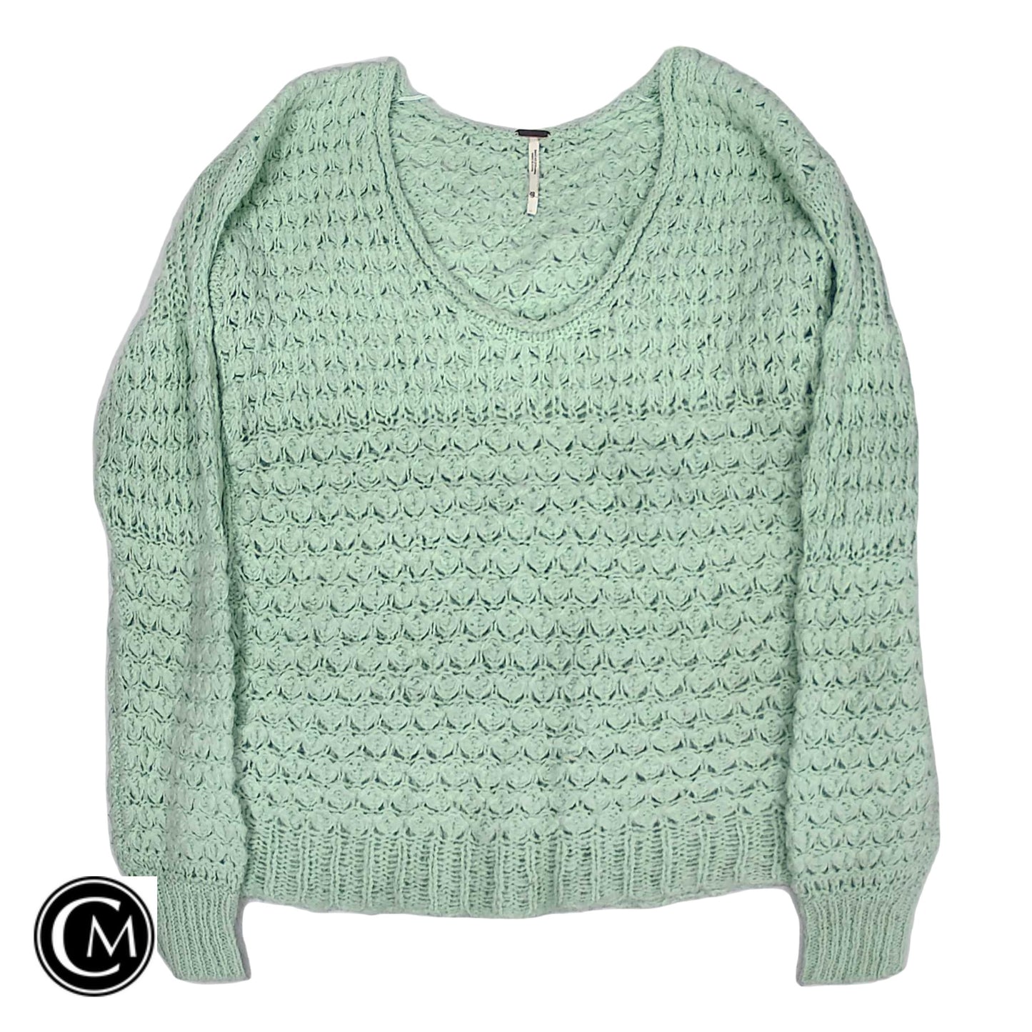 Sweater By Free People In Green, Size: Xs image 1