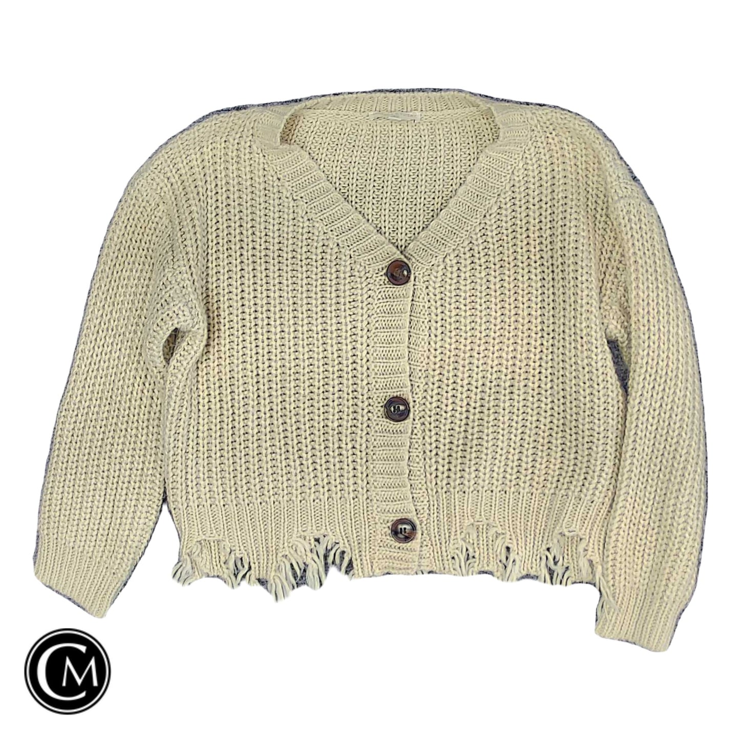 Sweater Cardigan By Chelsea And Violet In Beige, Size: L image 1