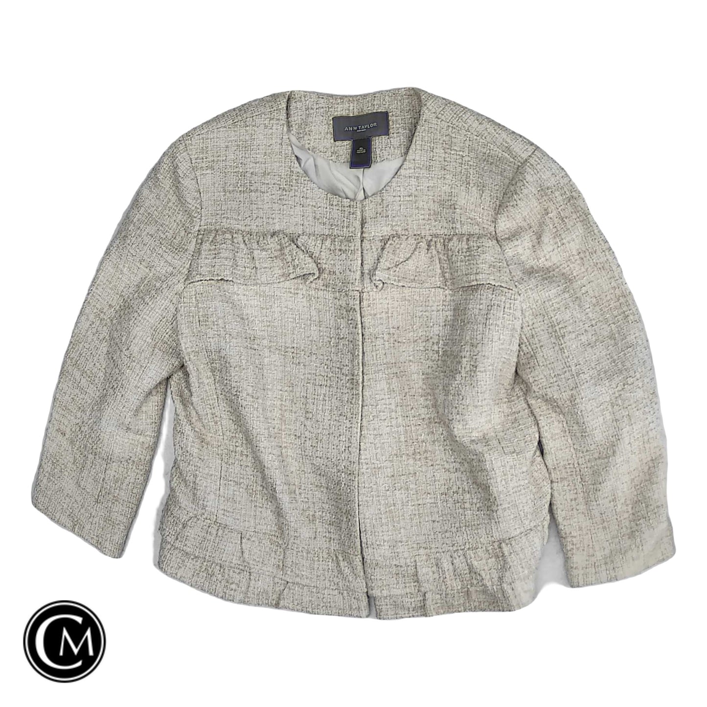 Blazer By Ann Taylor In Cream, Size: Xl image 1