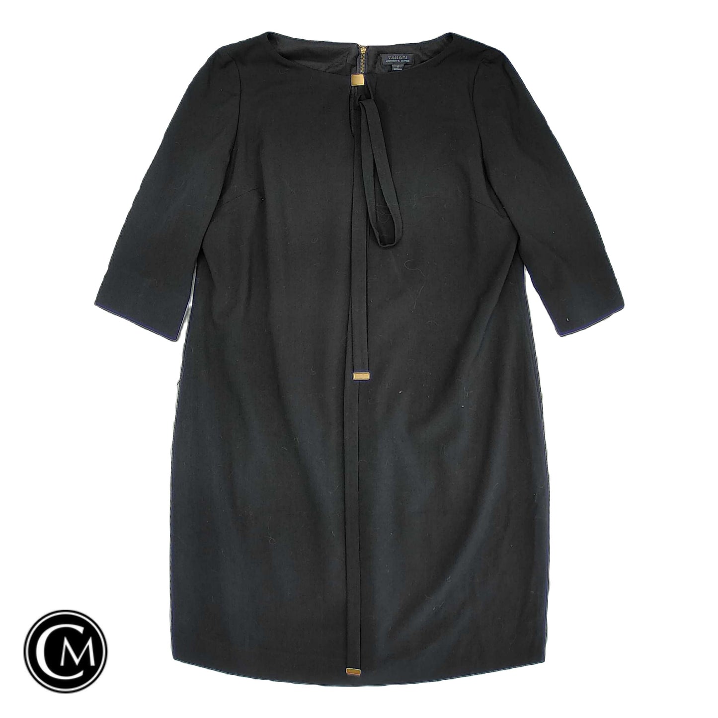 Dress Work By Tahari By Arthur Levine In Black, Size: 8 image 1