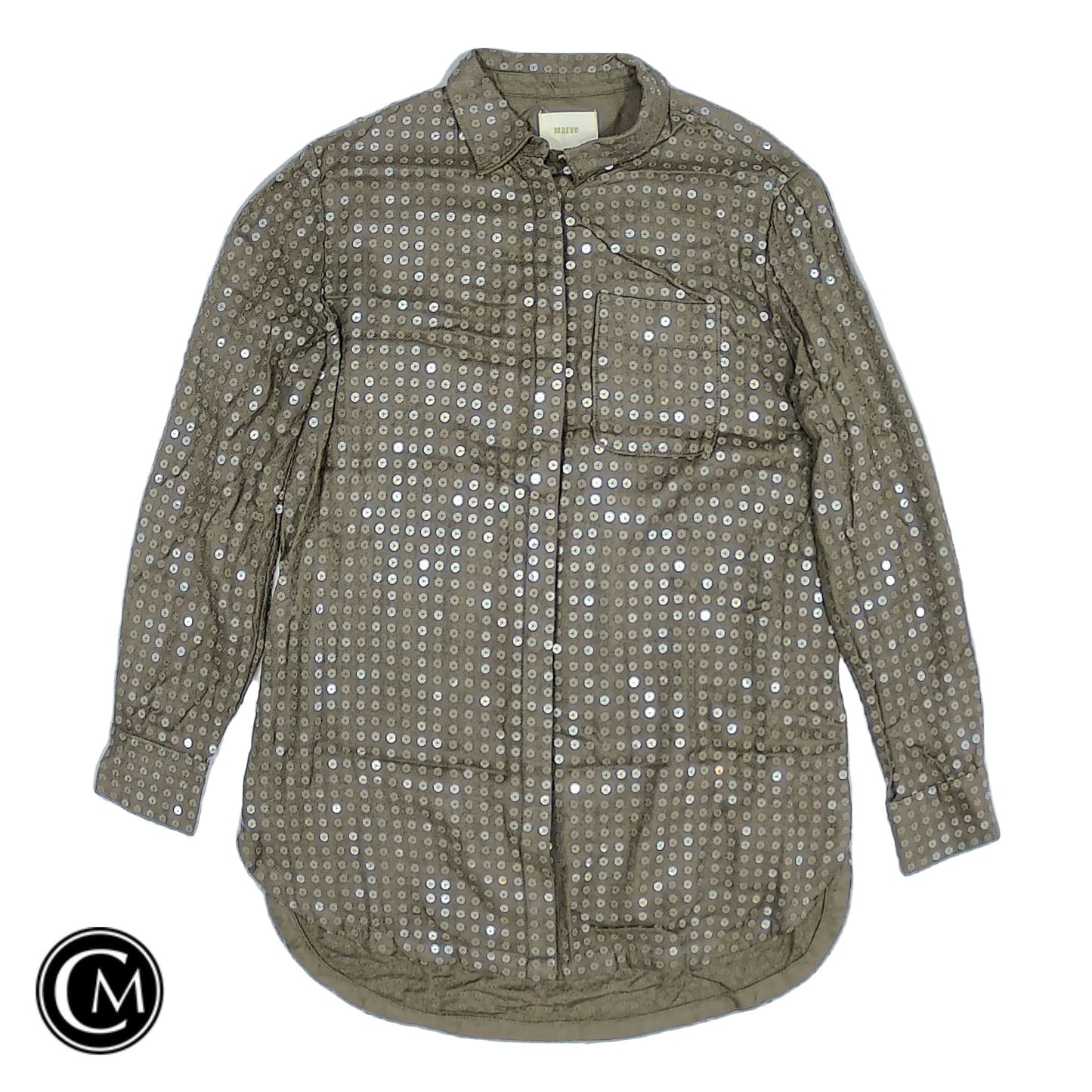 Top Ls By Maeve In Green, Size: Xs image 1