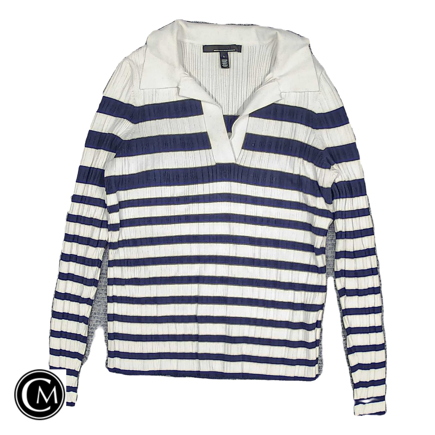 Top Ls By White House Black Market In Blue & White, Size: L image 1