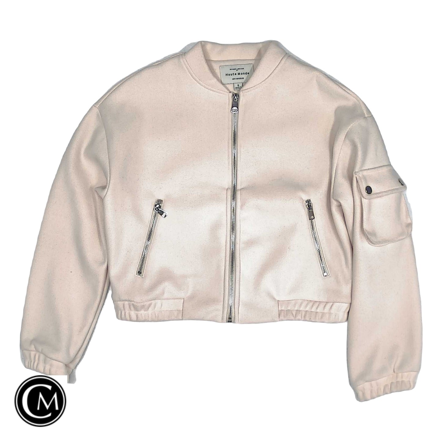 Jacket Moto By Haute Monde In Beige, Size: S image 1