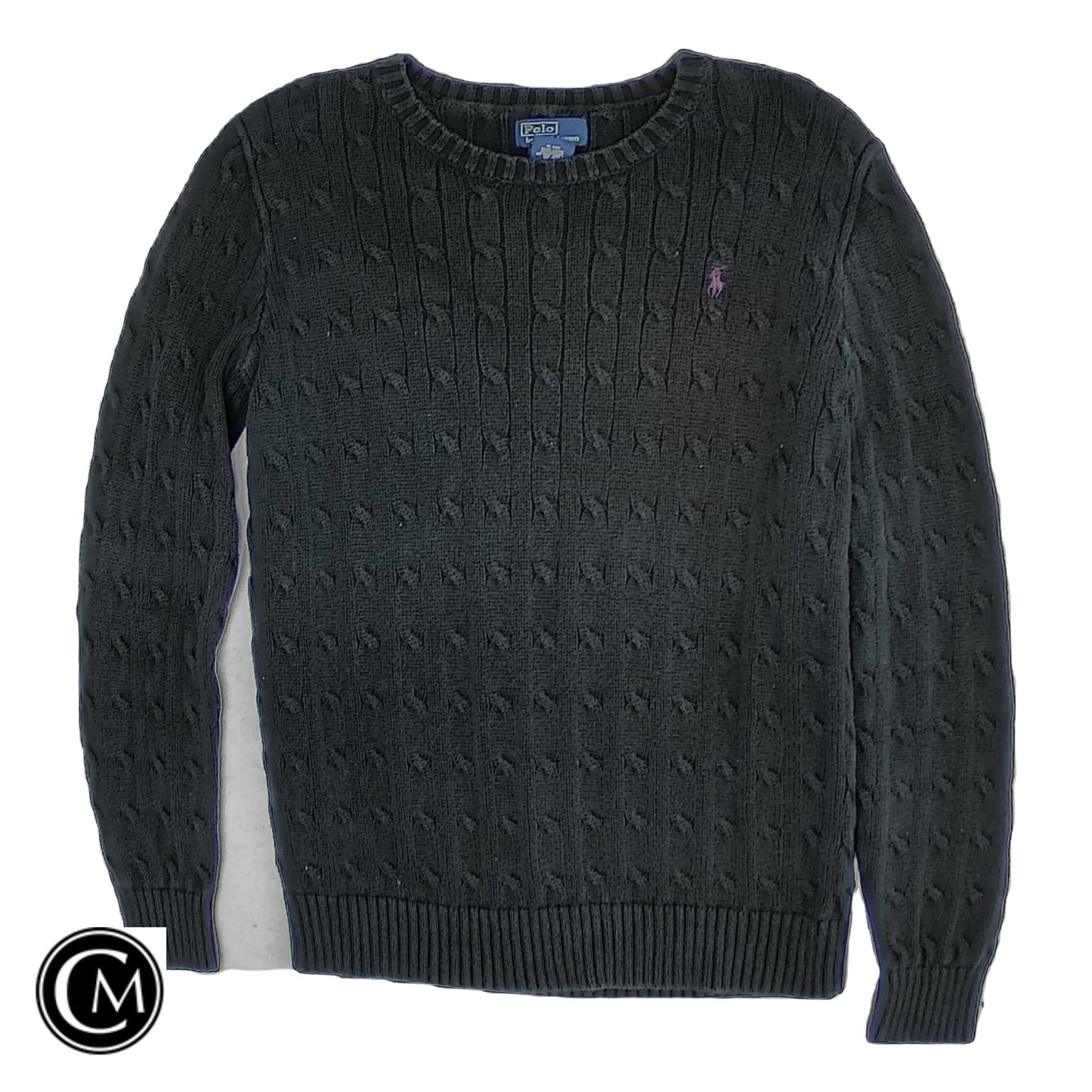 Sweater By Polo Ralph Lauren In Black, Size: L image 1