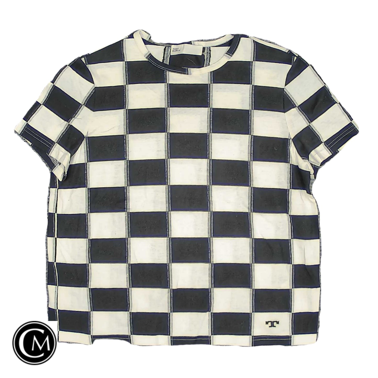 Top Ss Designer By Tory Burch In Black & Tan, Size: L image 1