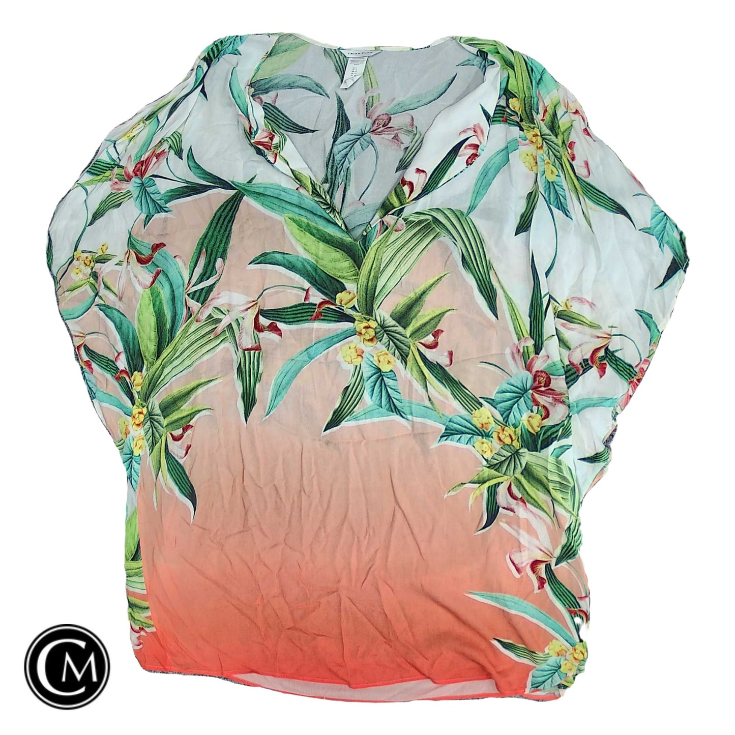 Swimwear Cover-Up By Trina Turk In Tropical Print, Size: L image 1