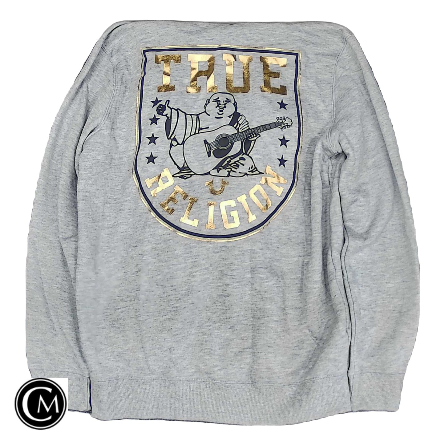 Sweatshirt Hoodie By True Religion In Grey, Size: S image 2