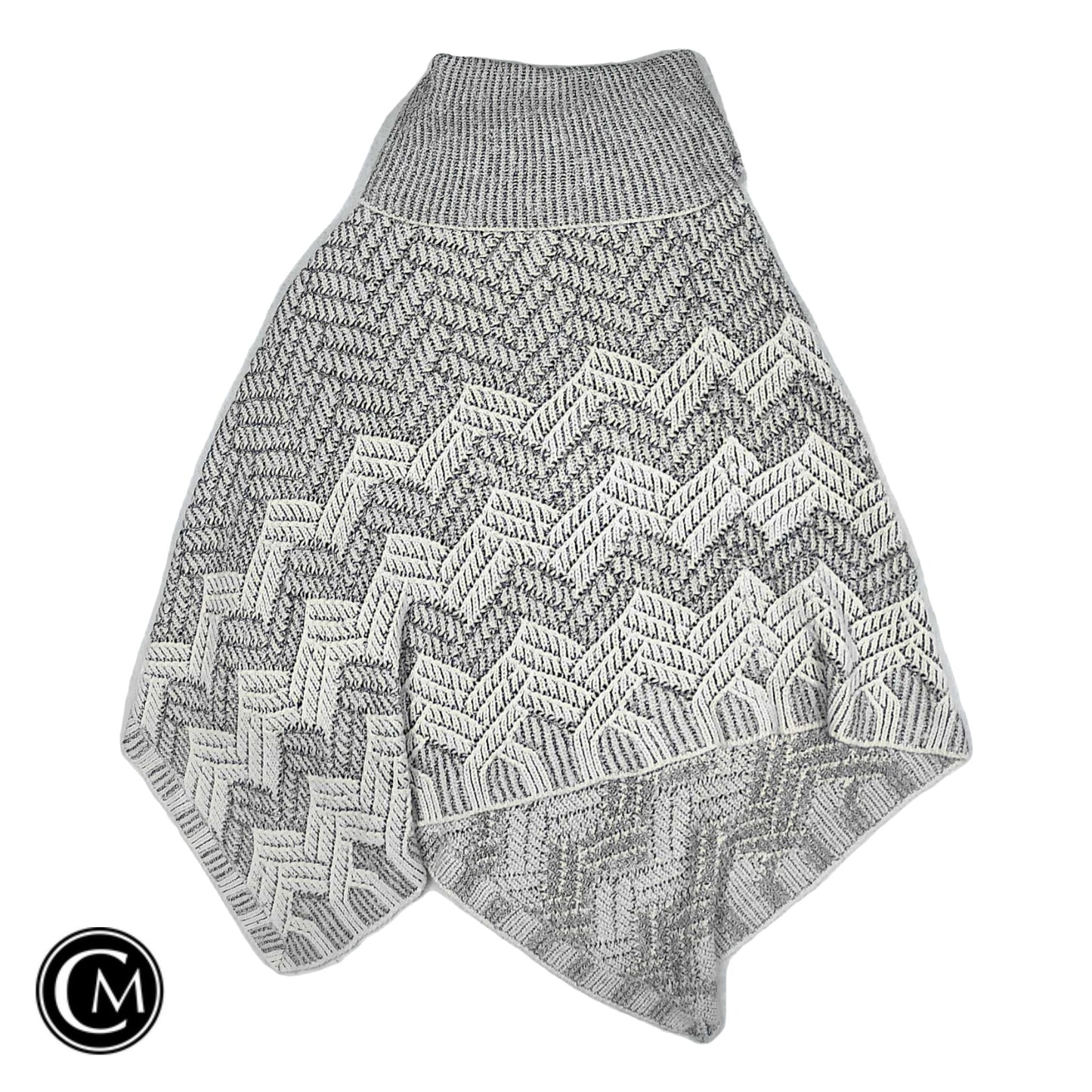 Shawl By White House Black Market In Grey & White, Size: M image 2