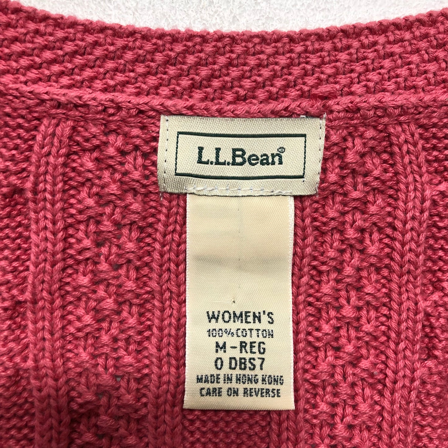 Sweater Cardigan By L.L. Bean In Pink, Size:M