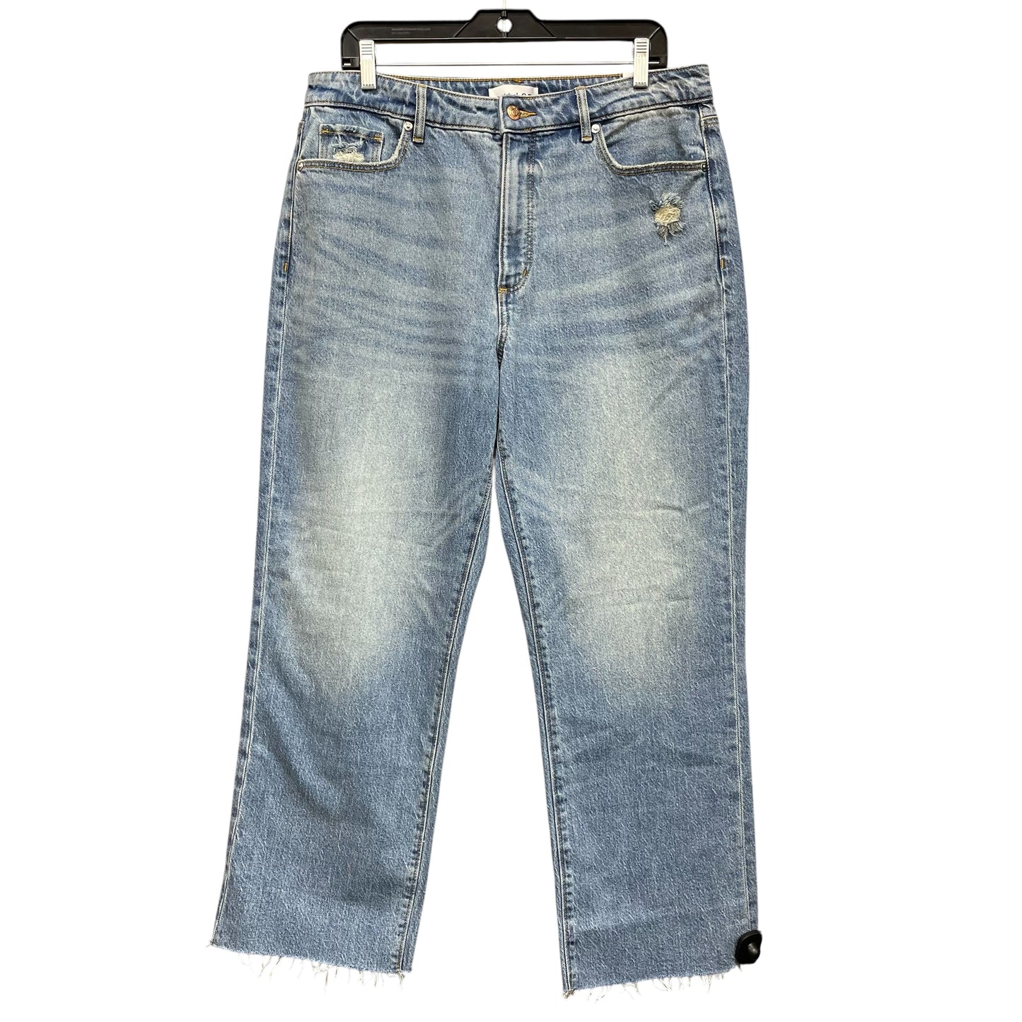 Jeans Straight By Loft In Blue Denim, Size: 12
