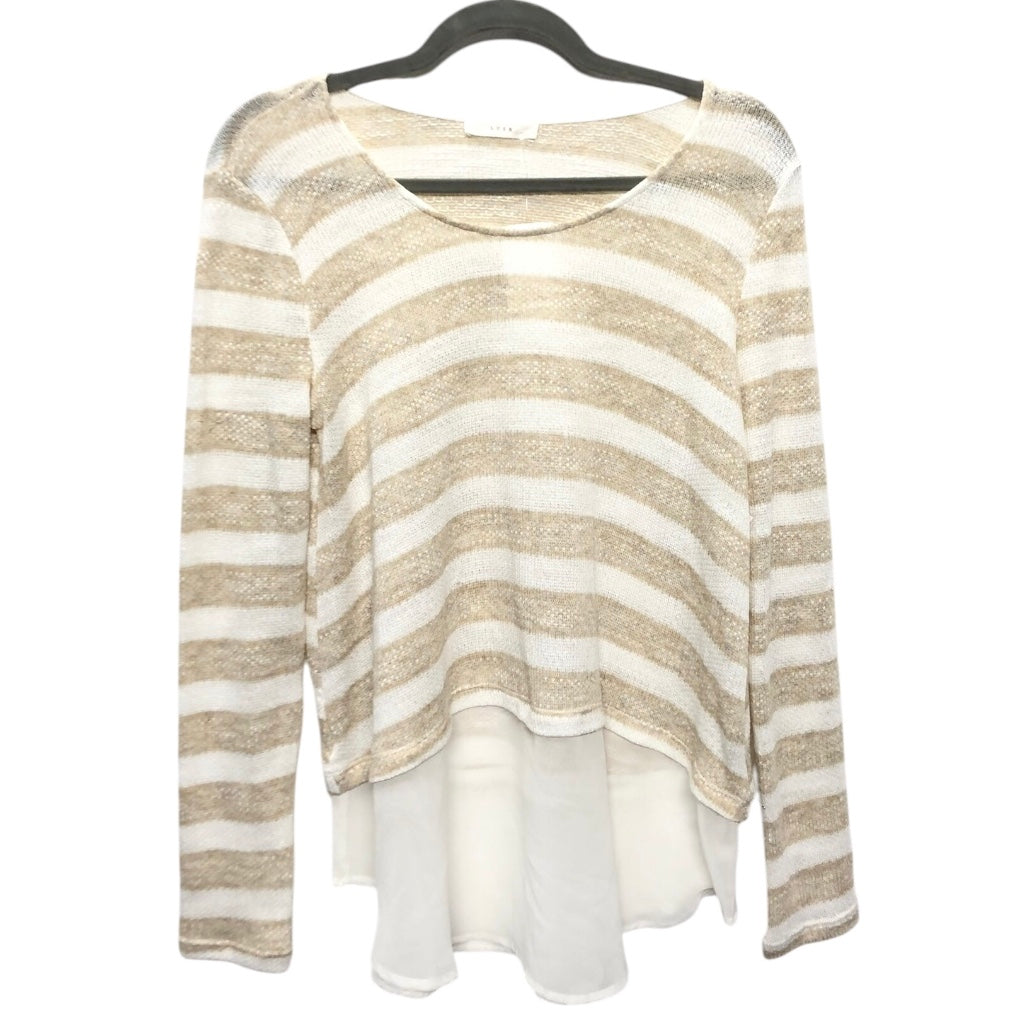 Top Ls By Lush In Tan & White, Size:S
