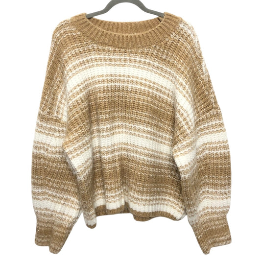 Sweater By Abercrombie And Fitch In Tan & White, Size:Xl