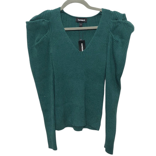 Sweater By Express In Green, Size:S