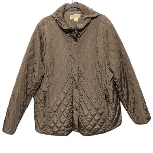 Coat Puffer & Quilted By Michael By Michael Kors In Beige, Size:2X