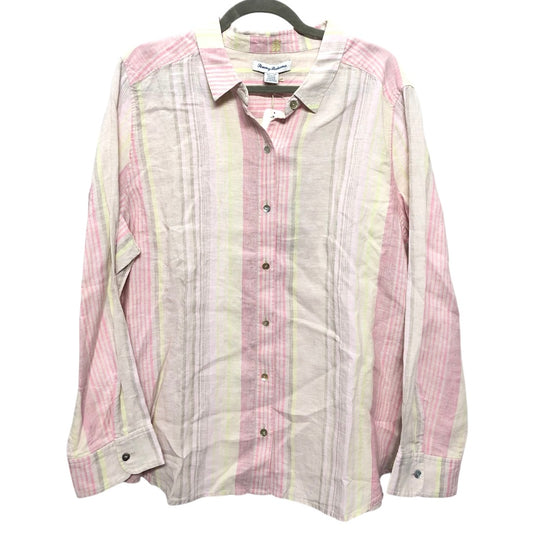 Top Ls By Tommy Bahama In Pink & Yellow, Size:Xl