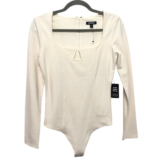 Bodysuit By Express In Cream, Size:S